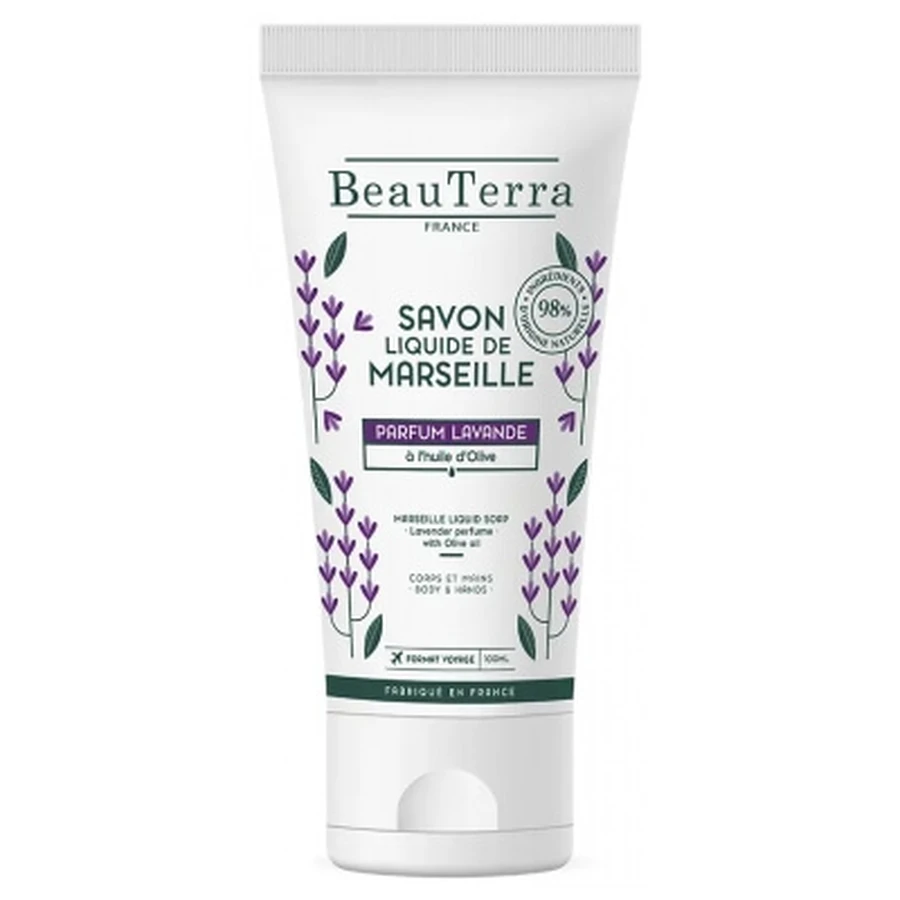 BeauTerra Marseille Liquid Soap, Lavender Scent, 100 ml