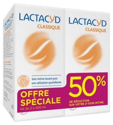 Lactacyd Classic Intimate Wash, 2-Pack (400 ml each)