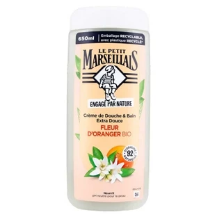 Le Petit Marseillais Extra Milde Biologische Douche- en Badcrème met Oranjebloesem, 650 ml