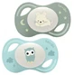 Luc and Léa Night Collection: 2 Anatomical Pacifiers with Extra-Thin Nipples, 6–18 Months