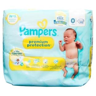 Pampers Premium Protection Skin Comfort, talla 0, 22 pañales (hasta 3 kg)