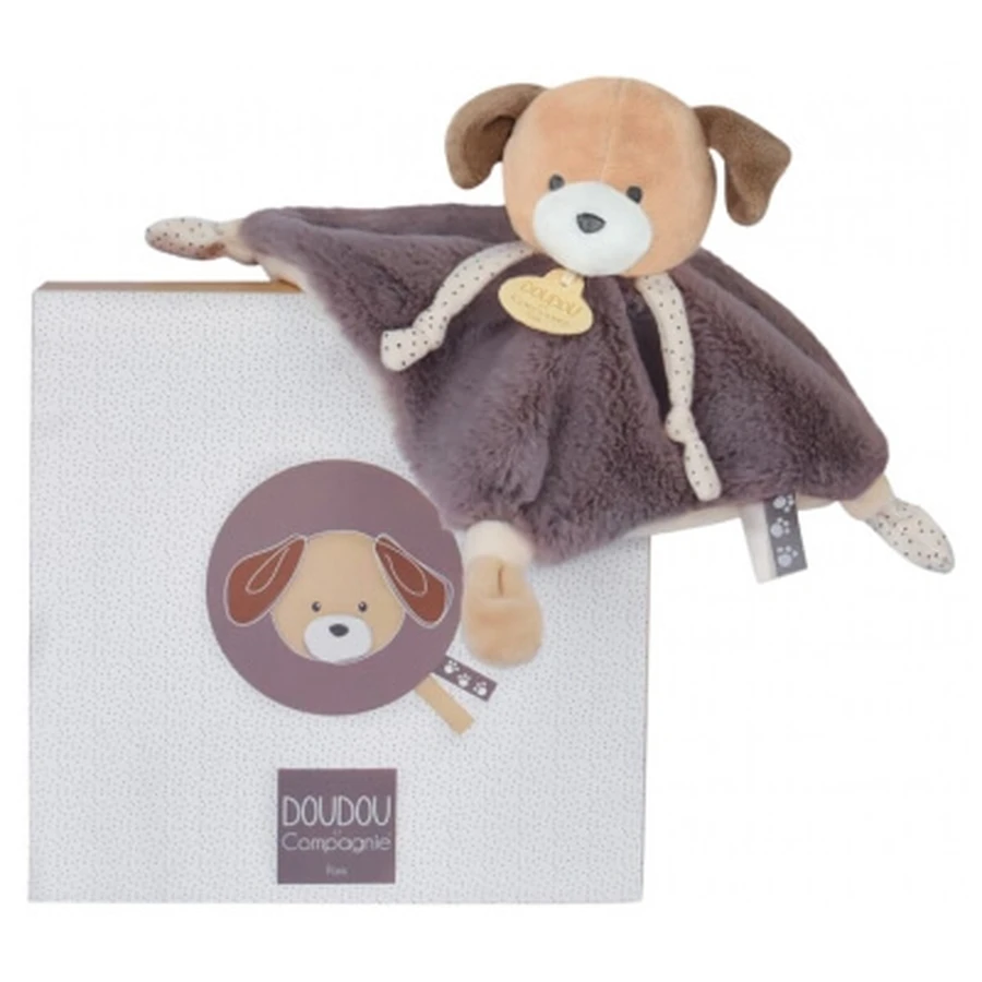 Doudou et Compagnie: Réglisse, el perro, peluche cuadrado