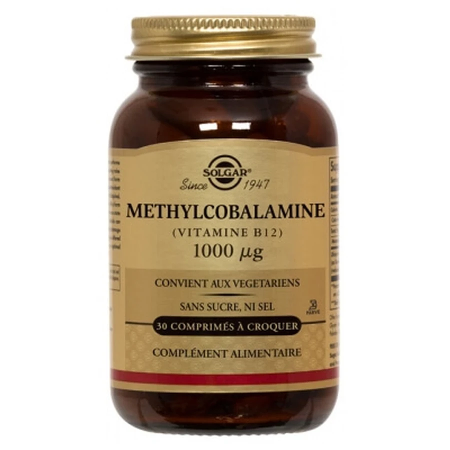 Solgar Methylcobalamine (vitamine B12) 1000 µg, 30 kauwtabletten