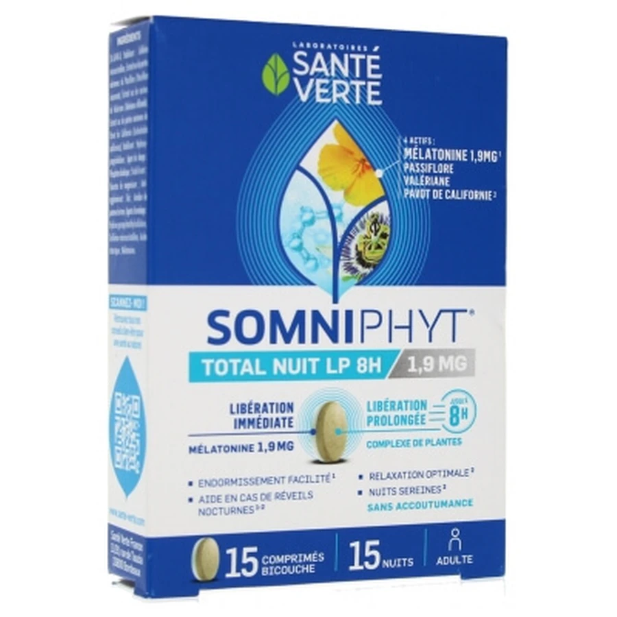 Santé Verte Somniphyt Total Night LP 8H 1,9 mg 15 Tabletten