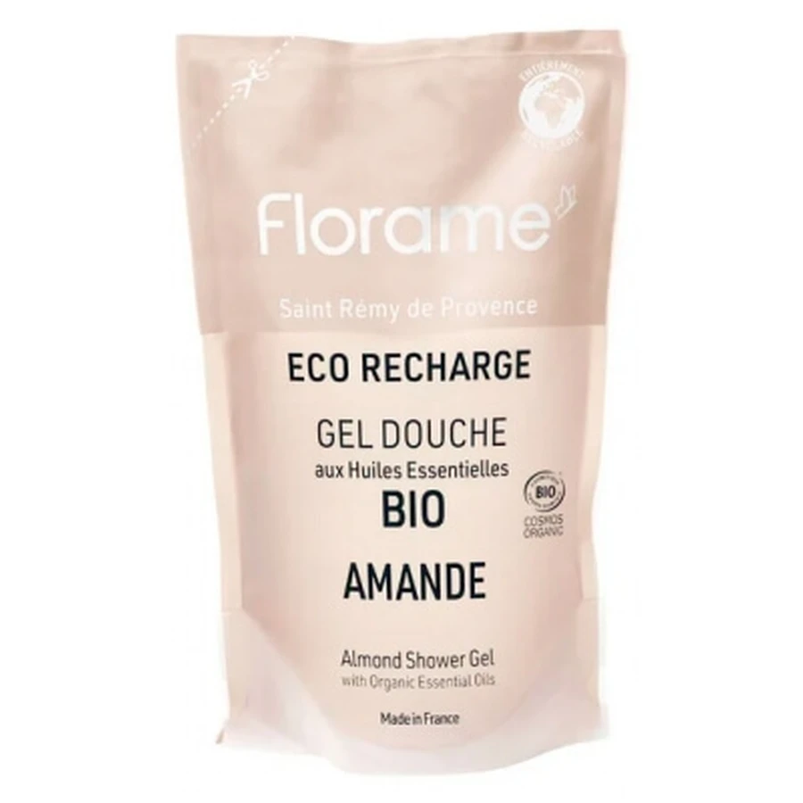 Florame Bio-Mandel-Duschgel, Öko-Nachfüllpackung, 700 ml