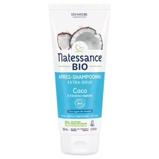 Natessance Après-Shampooing Extra-Doux Coco Bio et Kératine Végétale 200 ml