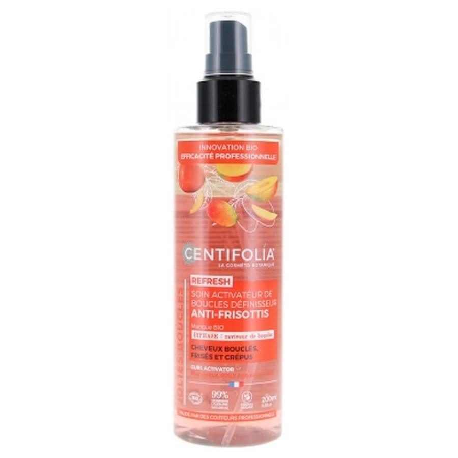 Centifolia Refresh: Tratamiento orgánico activador y definidor de rizos, antiencrespamiento, 200 ml
