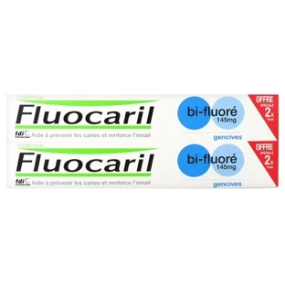Pasta dentífrica Fluocaril con bifluoruro para las encías, 145 mg, paquete de 2 (75 ml cada una)