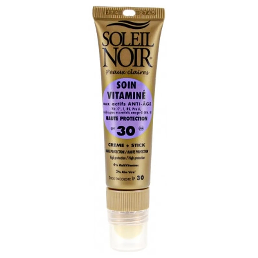 Soleil Noir Vitamin-Enriched Cream SPF 30, 20 ml + SPF 30 Stick, 2 g