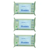 Toallitas limpiadoras perfumadas compostables de Mustela, paquete de 3 x 60 toallitas