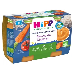 HiPP My Goodnight Dinner Biologische groenterisotto, vanaf 8 maanden, 2 potjes