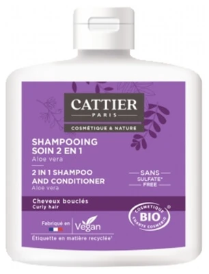 Cattier 2-in-1 Organic Aloe Vera Shampoo and Conditioner, 250 ml