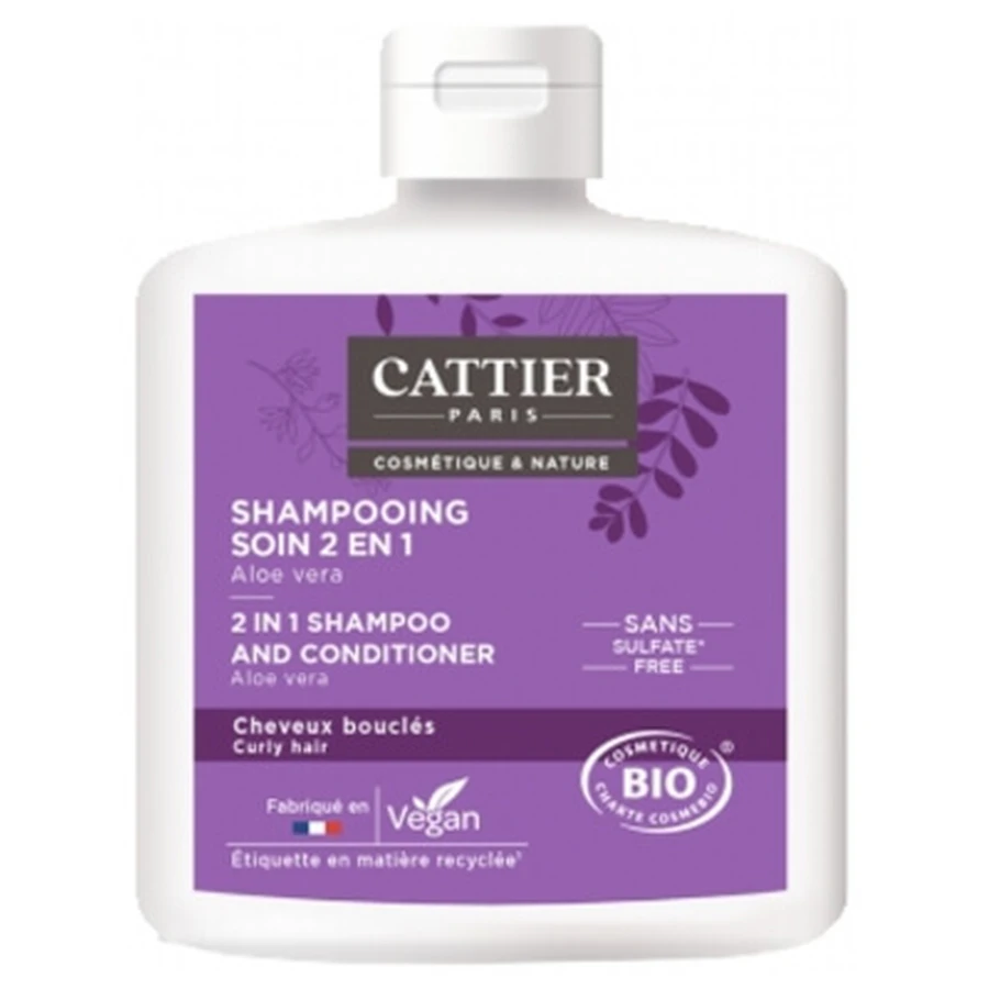 Champú y acondicionador 2 en 1 de aloe vera ecológico de Cattier, 250 ml