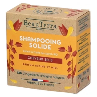 Champú sólido BeauTerra para cabello seco, 75 g