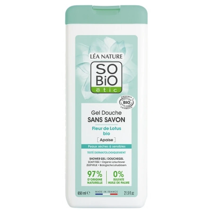 Léa Nature SO BIO étic biologische zeepvrije douchegel met lotusbloem, 650 ml