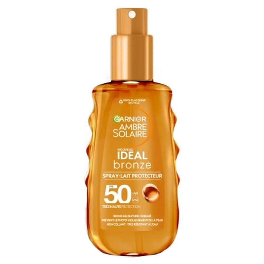 Garnier Ambre Solaire Ideal Bronze Protective Sun Milk Spray SPF 50, 150 ml