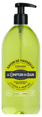 Le Comptoir du Bain Marseille Soap, Lemon & Mint, 1 L