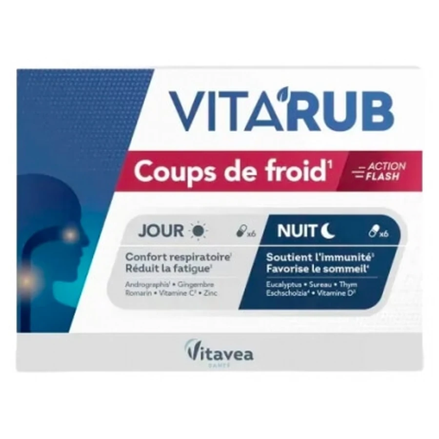 Vitavea Vita'Rub tegen verkoudheidsverschijnselen, 12 capsules