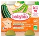 Babybio: erwten, pastinaak, courgette en kalfsvlees van boerderijkalveren — vanaf 6 maanden — biologisch — 2 potjes van 200 g