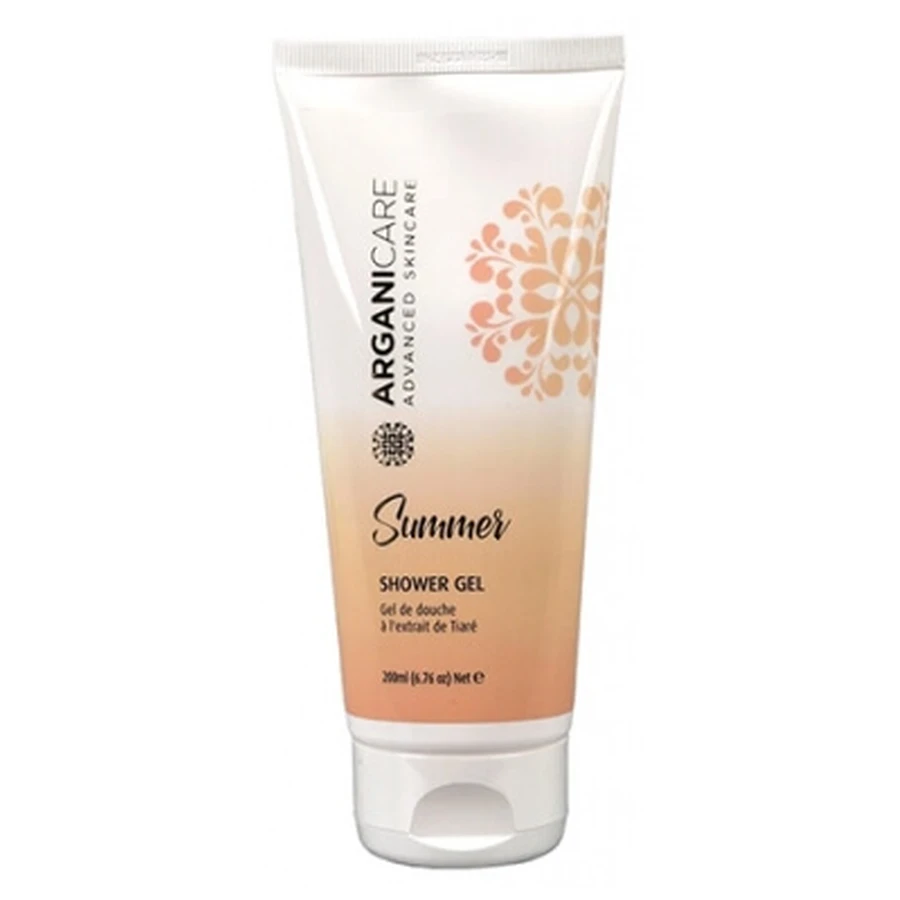 Gel de ducha de verano Arganicare con extracto de flor de tiaré, 200 ml