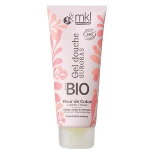 Gel de ducha hidratante con flores de algodón orgánico MKL Green Nature, 200 ml
