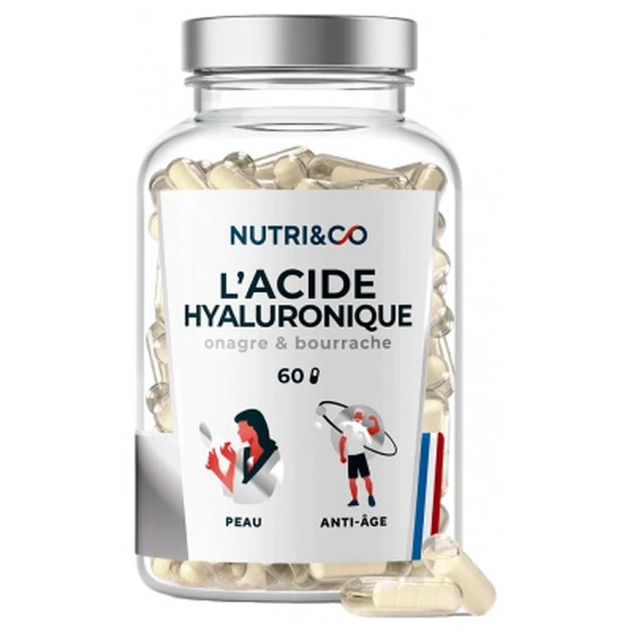 Nutri&Co: Ácido hialurónico con onagra y borraja, 60 cápsulas