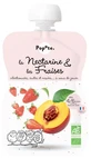 Popote Gourde Nectarine- en aardbeiencompote, biologisch, voor baby’s vanaf 4–6 maanden, 120 g