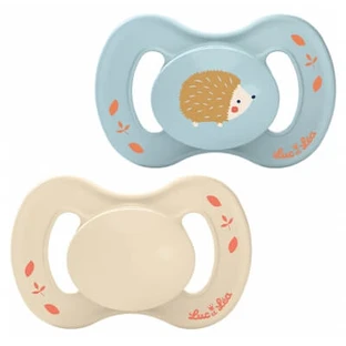 Luc et Léa Nature 2 Anatomical Pacifiers with Extra-Thin Nipple, 0–6 Months
