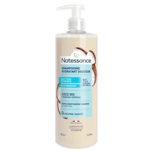 Champú hidratante suave de coco ecológico Natessance, 500 ml