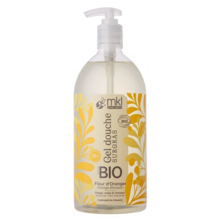 Gel de ducha hidratante con flor de azahar ecológico de MKL Green Nature, 1 L