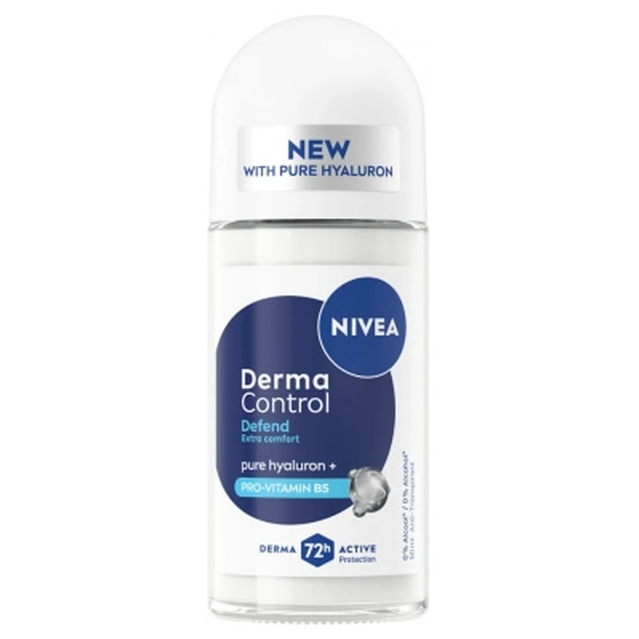 Nivea Derma Control Defend 72-Stunden-Antitranspirant-Deodorant Roll-On, 50 ml