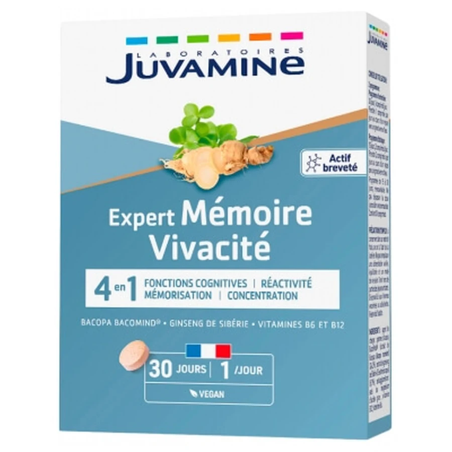 Juvamine Expert Mémoire Vivacité 30 Comprimés