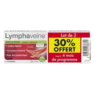3C Pharma Lymphaveine, envase de 2 x 60 comprimidos
