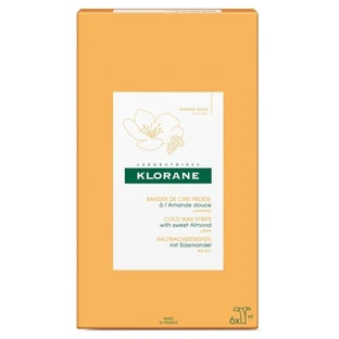 Klorane 6 Cold Wax Strips with Sweet Almond