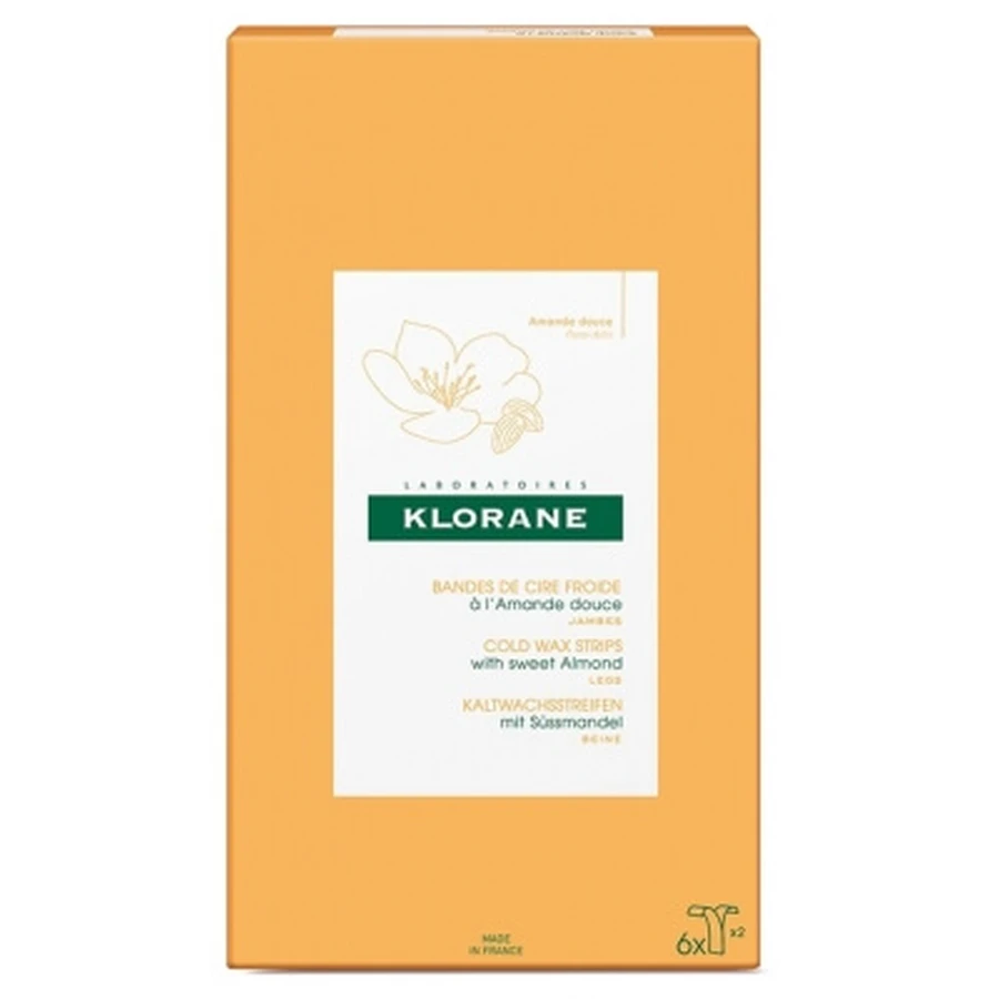 Klorane 6 Cold Wax Strips with Sweet Almond