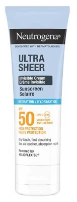 Neutrogena Ultra Sheer Invisible Moisturizing Sunscreen SPF 50, 50 ml