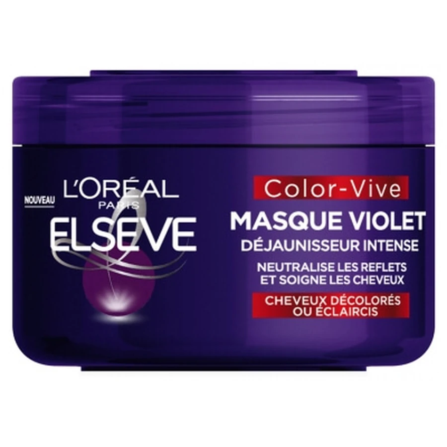 L'Oréal Paris Elseve Color Vive: mascarilla morada para eliminar el amarillo intenso, 250 ml