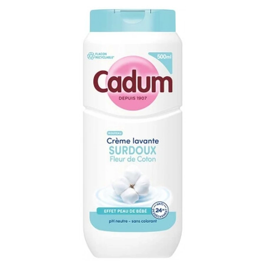 Cadum Ultra-Gentle Cotton Flower Cleansing Cream, 500 ml