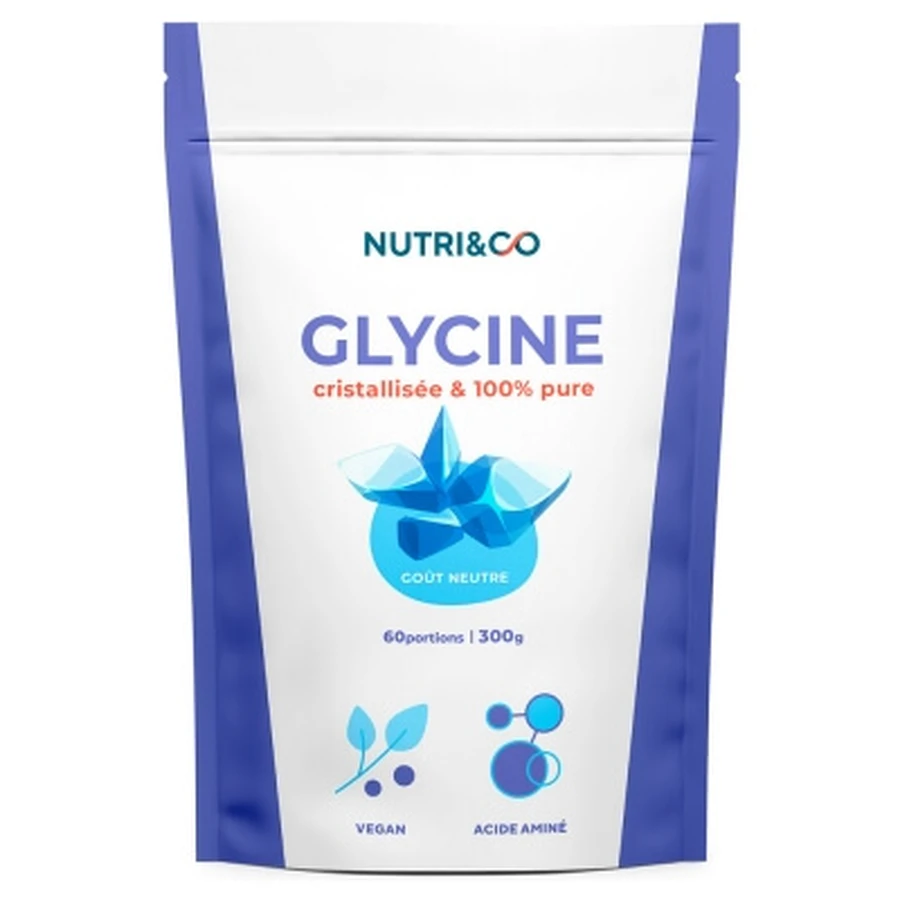 Nutri&Co 100% zuivere gekristalliseerde glycine, neutrale smaak, 300 g