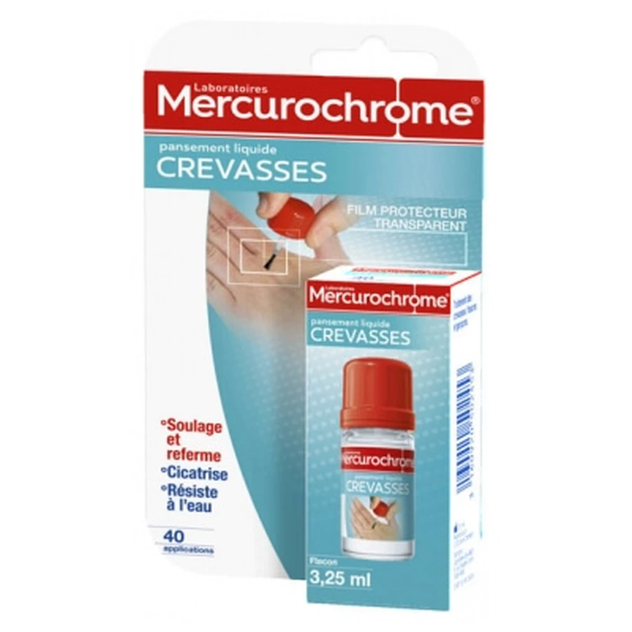 Mercurochrome Flüssigverband für rissige Hände, 3,25 ml