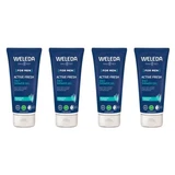 Gel de ducha 3 en 1 «Active Fresh» para hombre de Weleda, paquete de 4 (200 ml cada uno)