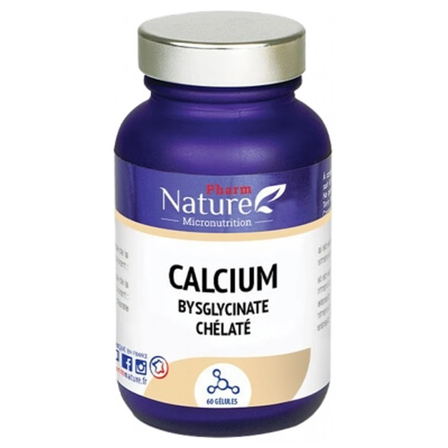 Pharm Nature Gecheleerd calcium-bisglycinaat, 60 capsules