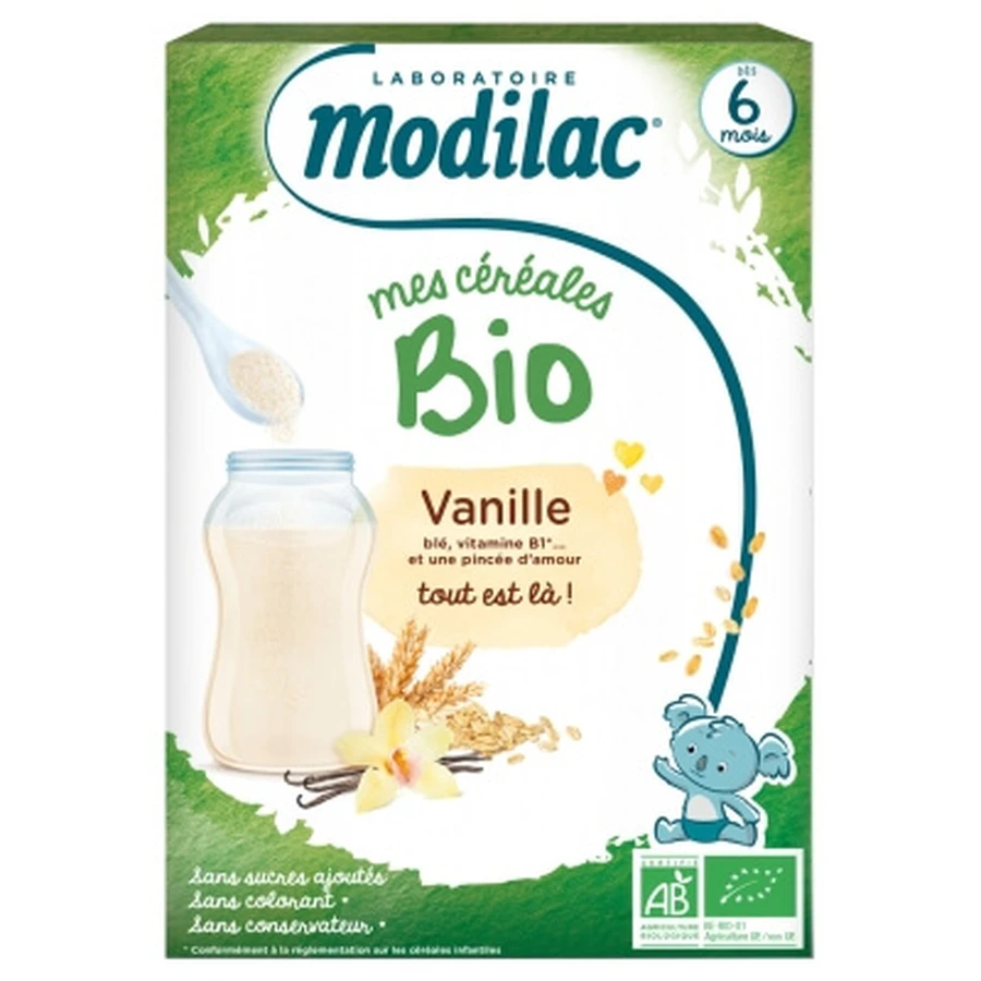 Modilac Mes Céréales Bio Dès 6 Mois Vanille 250 g