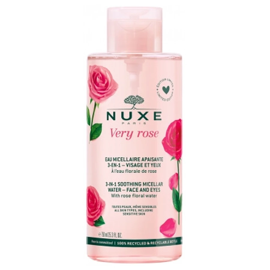 Agua micelar calmante 3 en 1 Very Rose de Nuxe, edición limitada, 750 ml