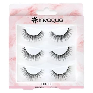 Pestañas postizas Invogue Jetsetter, 3 pares