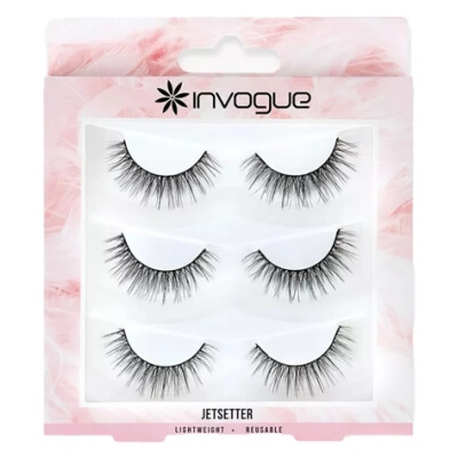 Pestañas postizas Invogue Jetsetter, 3 pares