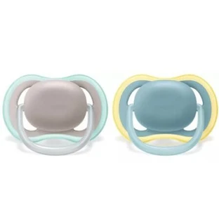 Philips Avent Ultra Air Soothers, +18 months, Grey and Blue, SCF349/01, Philips