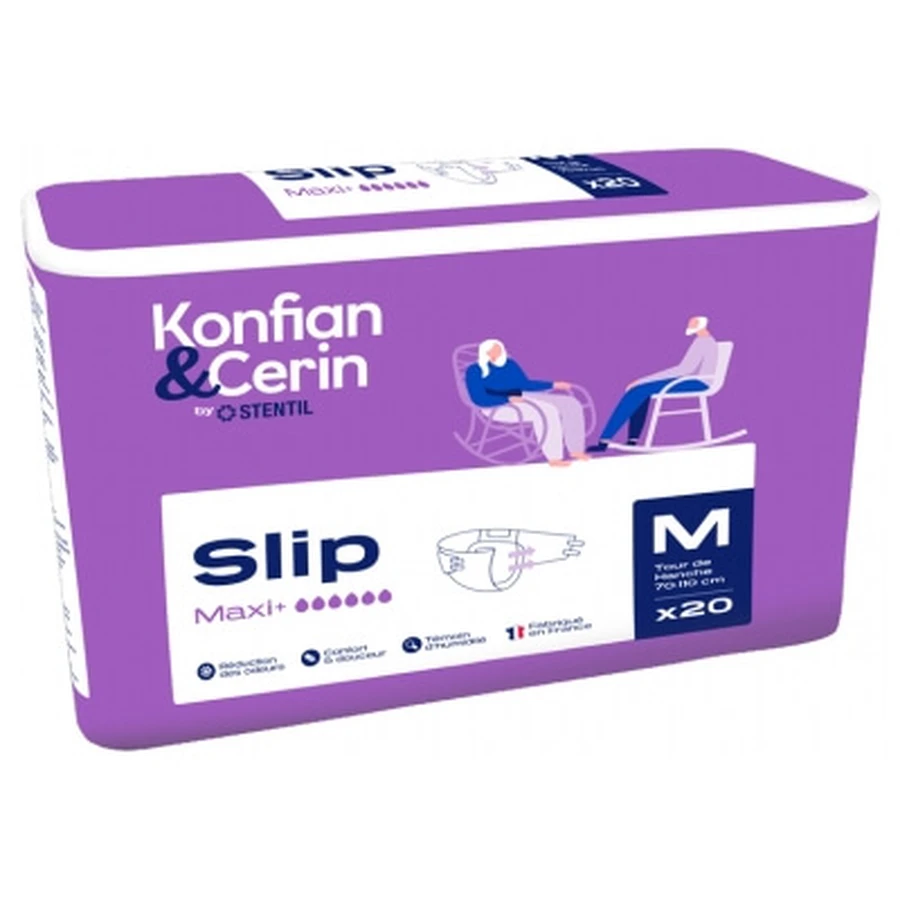 Stentil Konfian & Cerin Slip Maxi+ 20 Komplettwindeln für Erwachsene, Größe M