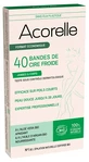 Acorelle Organic Cold Wax Strips for Legs & Body, 40 Strips