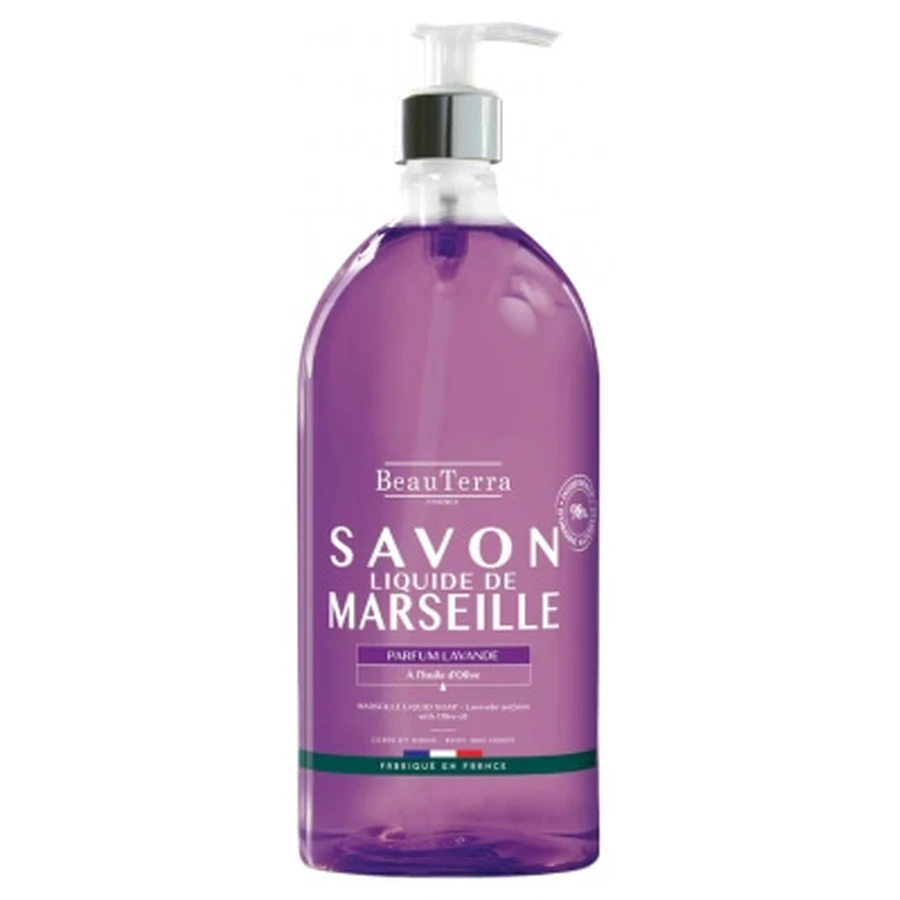 BeauTerra Lavender Marseille Liquid Soap, 1 L